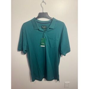 ColorPlus Polo Shirt Mens 2XL Green Giza Mercerized Cotton Tailored Fit